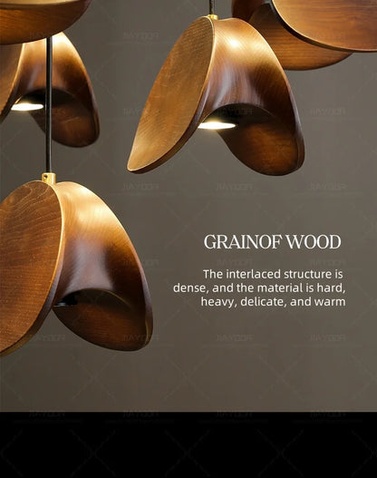Nomad Petal Wooden Pendant Light