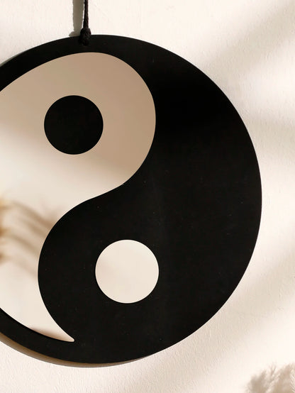 Yin Yang Wood Mirror