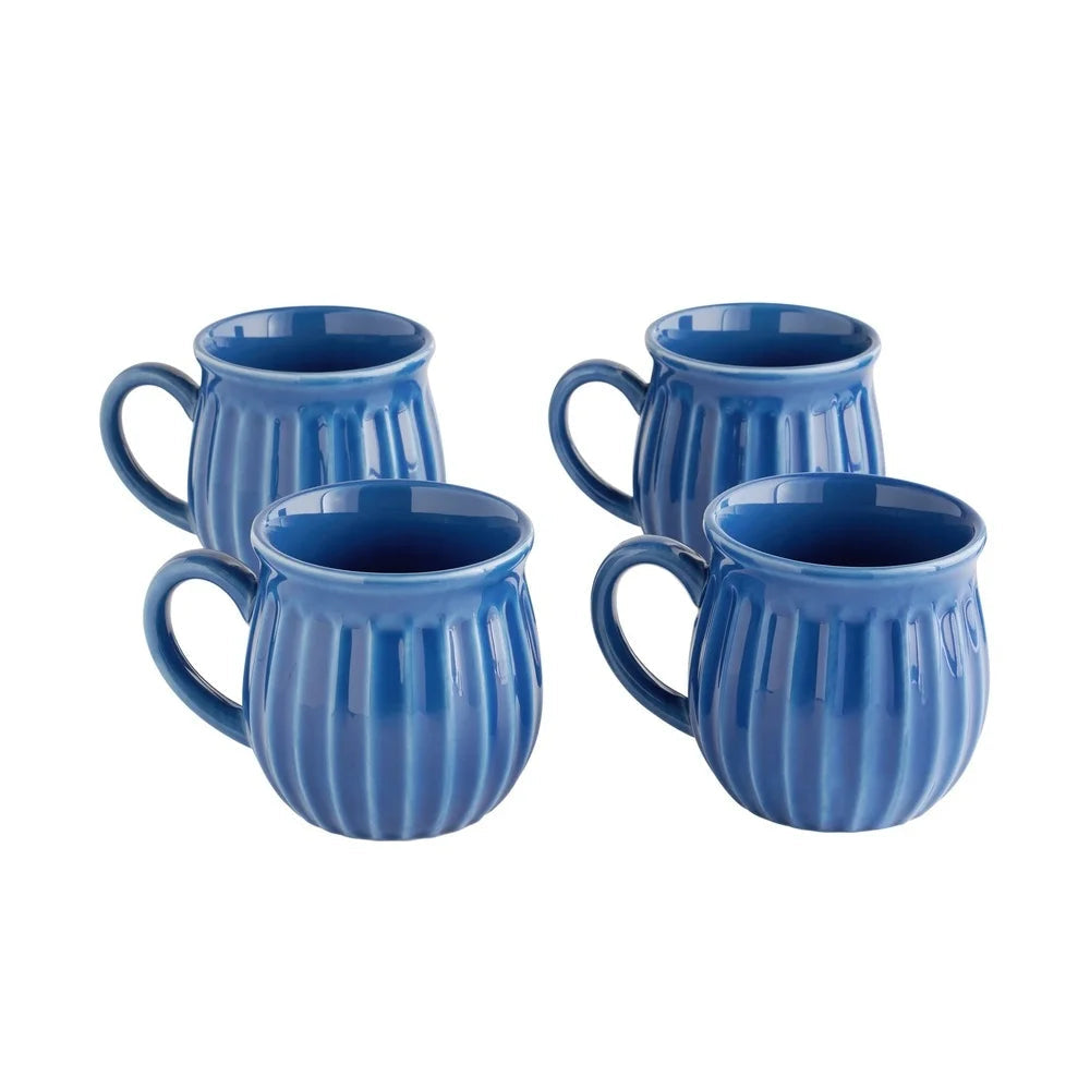 HarborRidge Rustic Stoneware Mug Set (4-Piece)