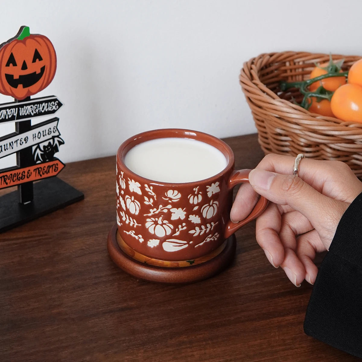 Autumn Harvest Frosted Pumpkin Mug