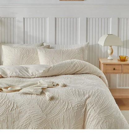 FeatherWhisper Textured Duvet Set