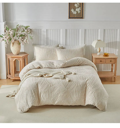 FeatherWhisper Textured Duvet Set