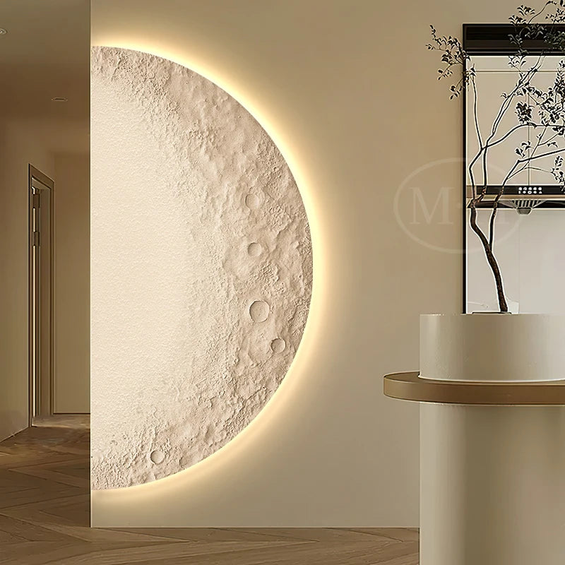 Moon Abstract Texture Mural Wall Lamp