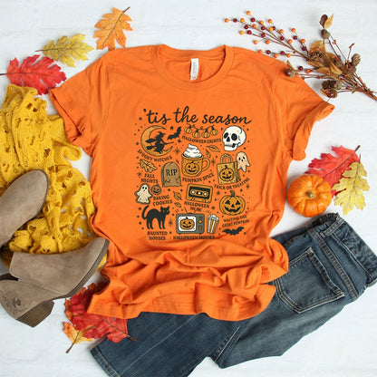 Tis The Season Shirt Retro Halloween Graphic Tee