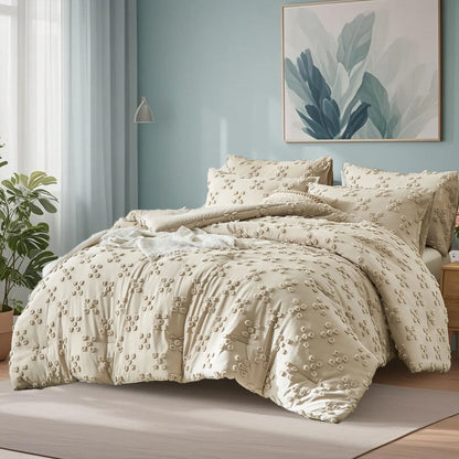 Verdant Blossom Tufted Bedding Set
