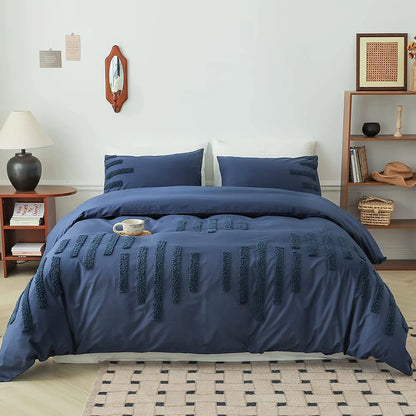 Stonefall Tufted Cotton Duvet Set