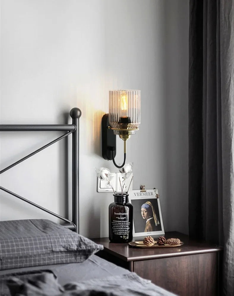 Arcéa Ribbed Glass Wall Sconce