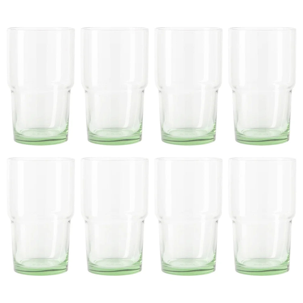 EcoStack Verde Recycled Glass Tumbler Set (8-Piece)