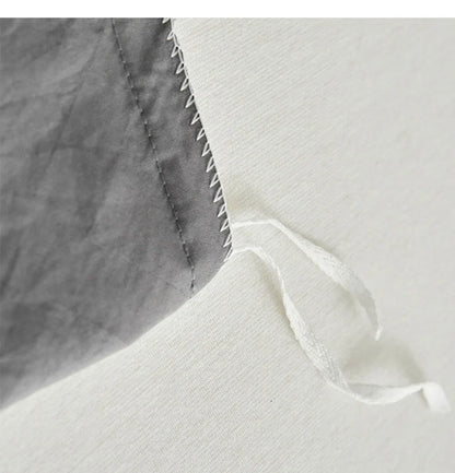 Midnight Grid Textured Boho Duvet Set