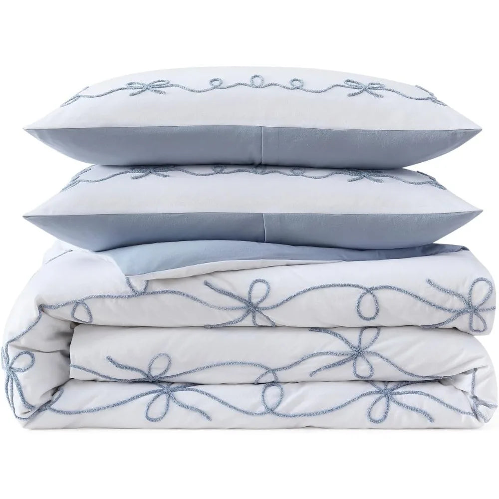 Blue Ribbon Whispers Duvet Set