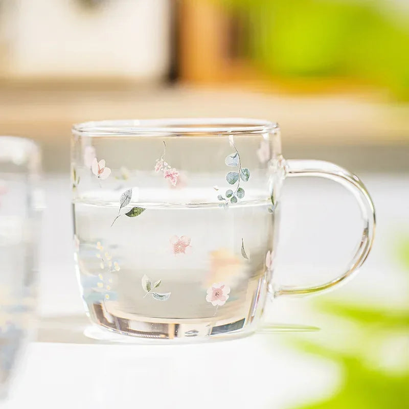 Meadow Blossom Glass Mug