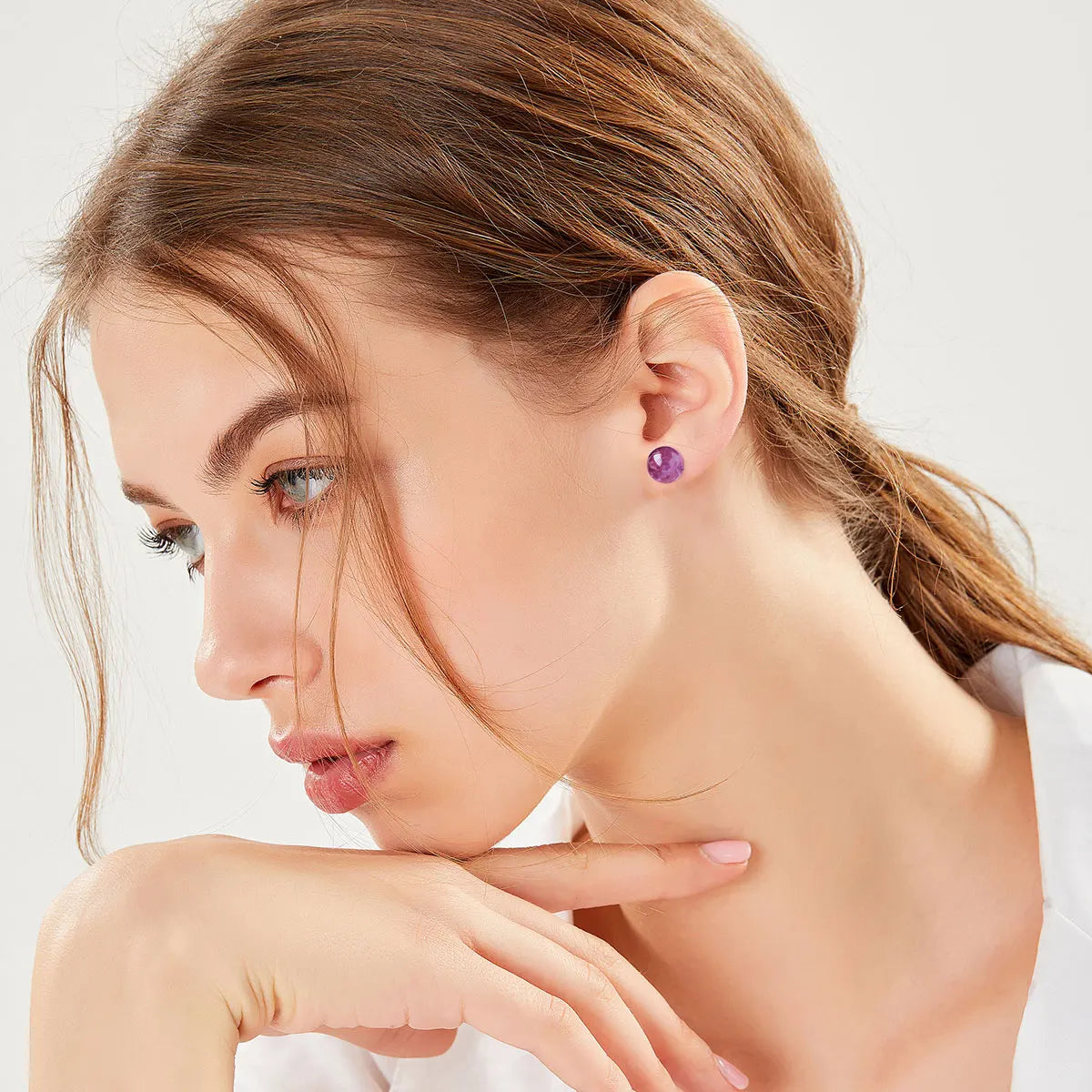 Amethyst Serenity Studs