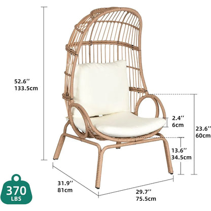 Narrow Wicker Egg Chair