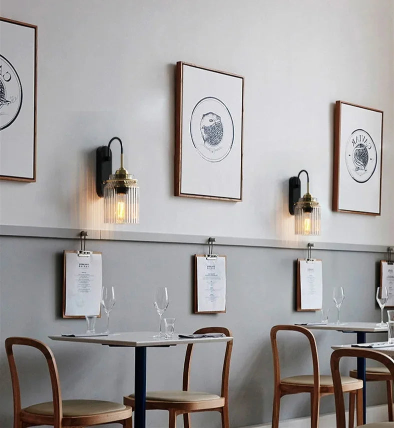 Arcéa Ribbed Glass Wall Sconce