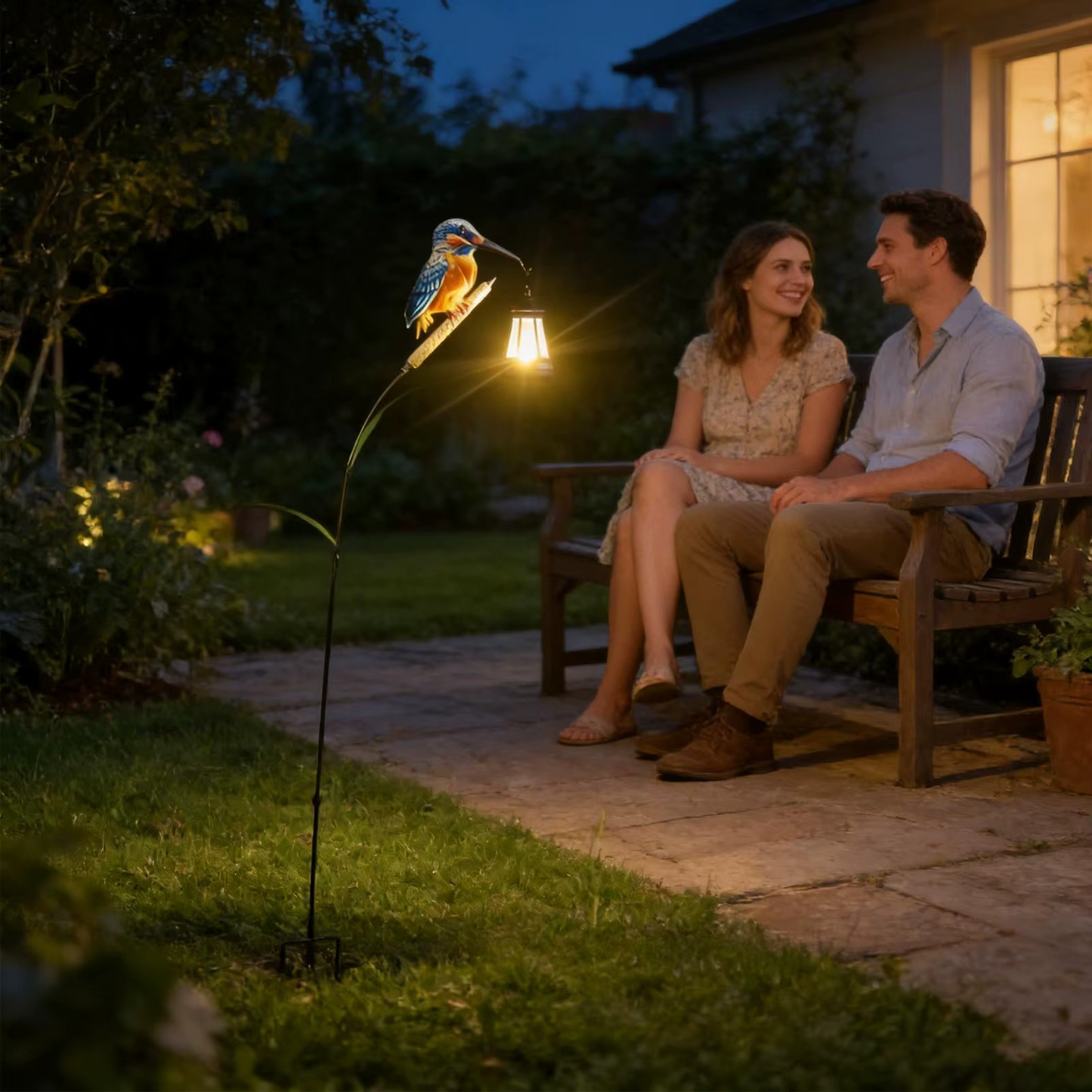 AviGlow Kingfisher Garden Light