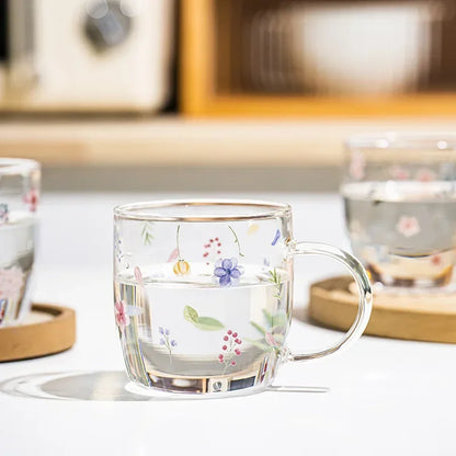 Meadow Blossom Glass Mug