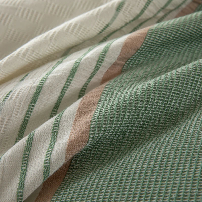 NORDÉLLE Cotton Stripe Duvet Cover Set