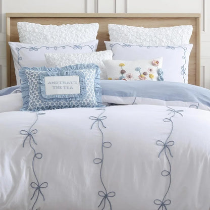 Blue Ribbon Whispers Duvet Set