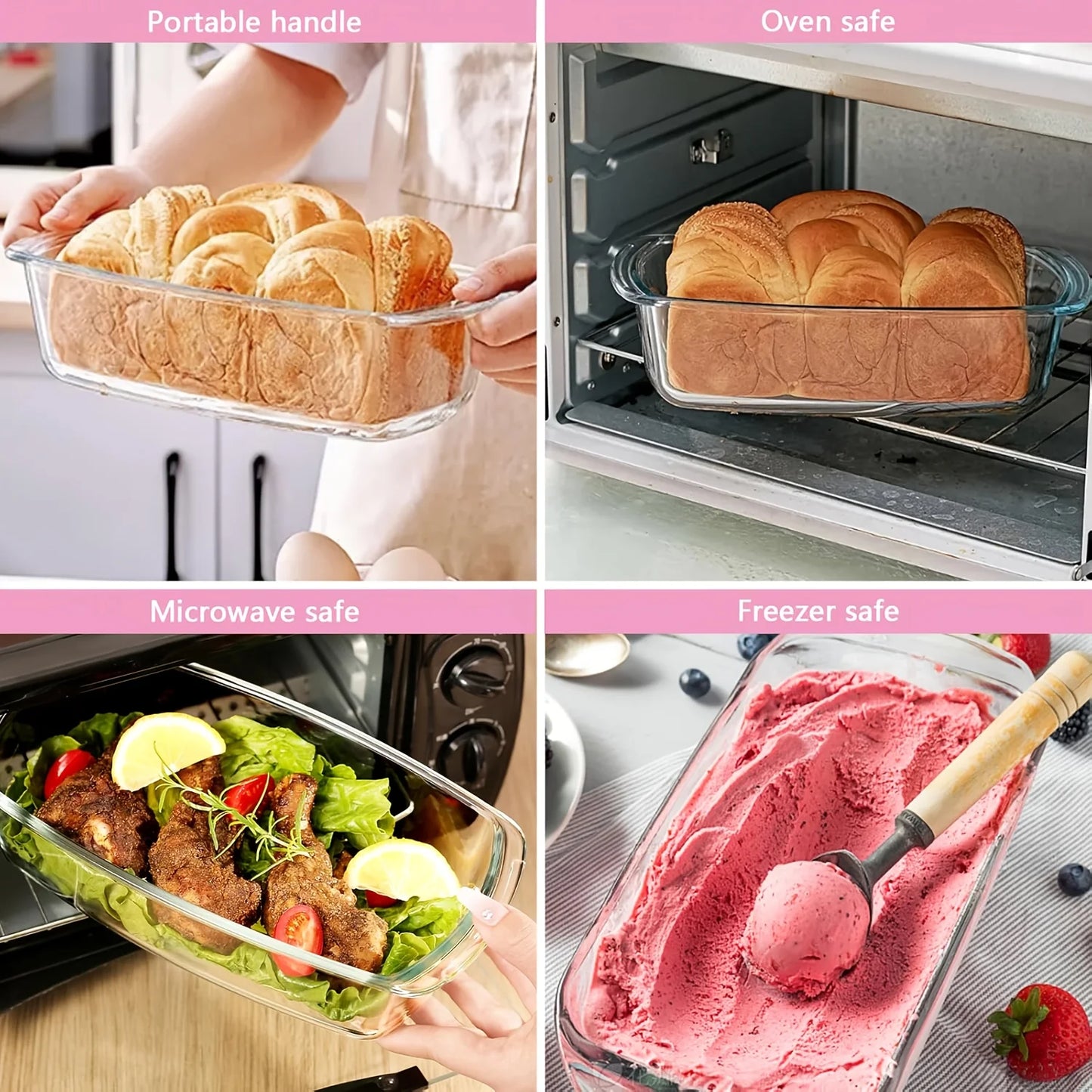 ClearBake DuoVault™ Glass Loaf Set