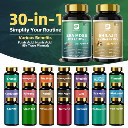 Shilajit & Sea Moss Supplement Set