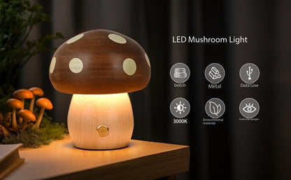 Glowshroom Wooden Night Light