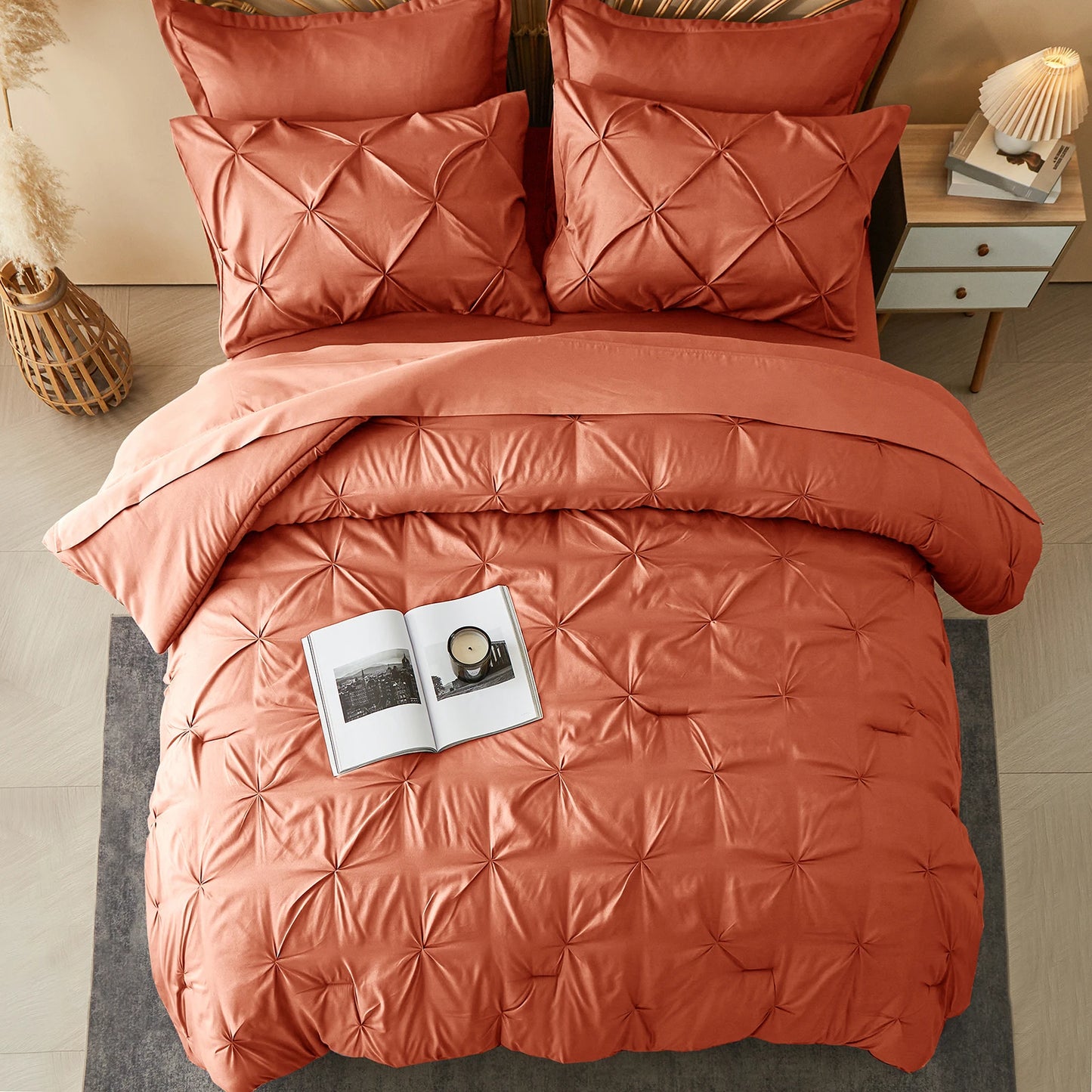 The Silver Pleat Comforter Set