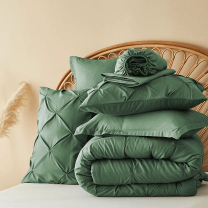 The Silver Pleat Comforter Set
