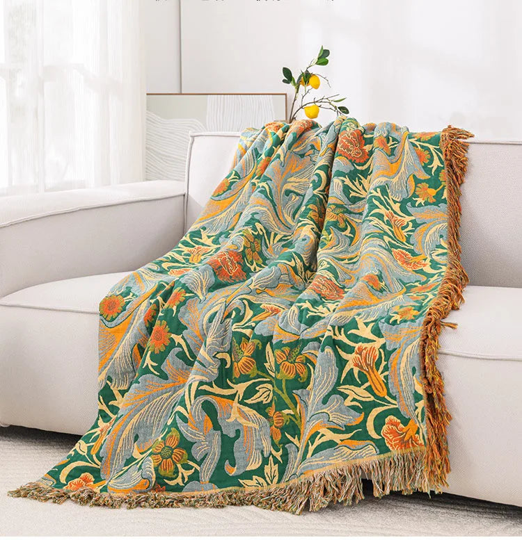 Floral Oasis Thread Blanket