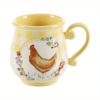 CountryCharm Plaid Pottery Mug Set (4-Piece)