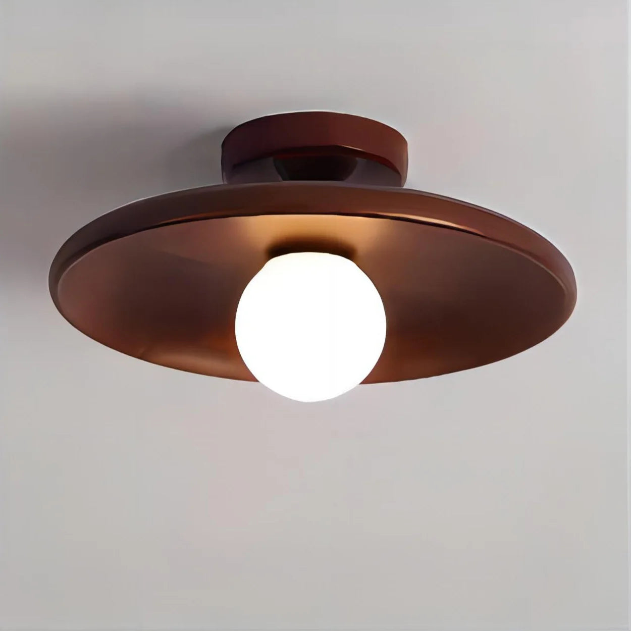 Aurora Wood Disc Ceiling Lamp