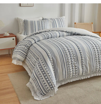 WanderWeave Pom-Stripe Bedding Set