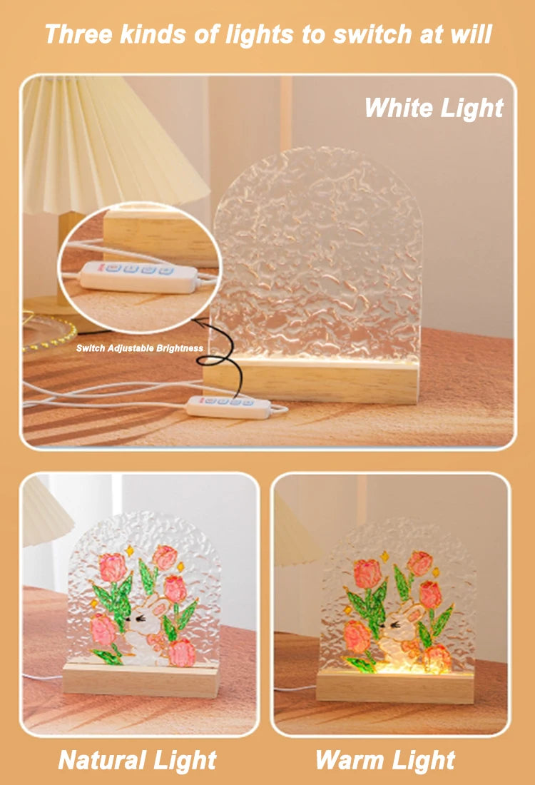 DIY Acrylic Glass Painting Night Light Kit