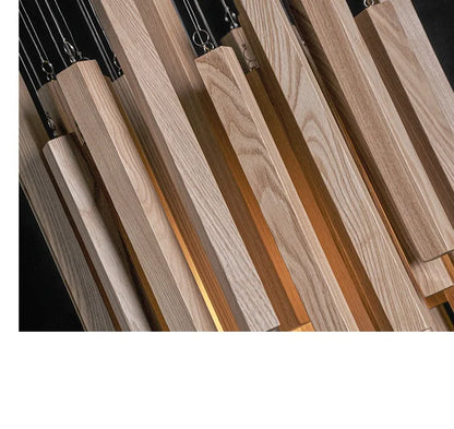 Strata Forge Wooden Chandelier