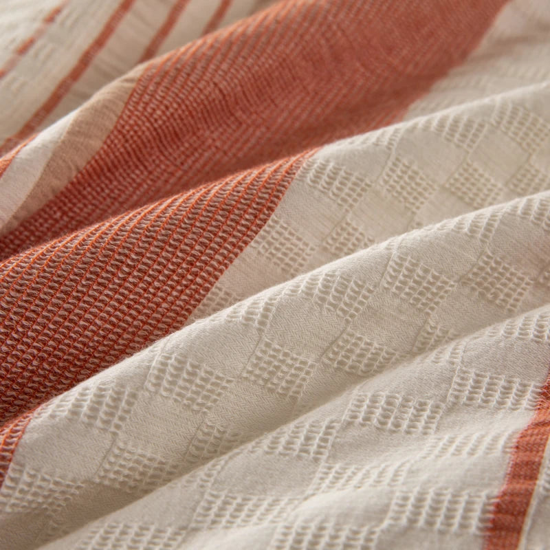 NORDÉLLE Cotton Stripe Duvet Cover Set