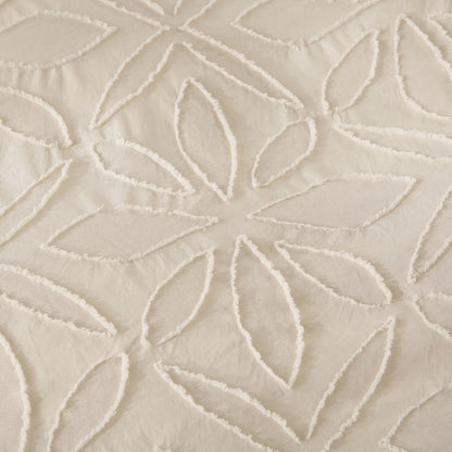 Floral Embroidery Tufted Boho Bedding Set