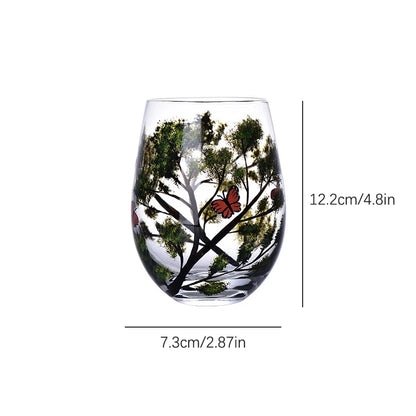 Four Seasons Trees Glass Cup