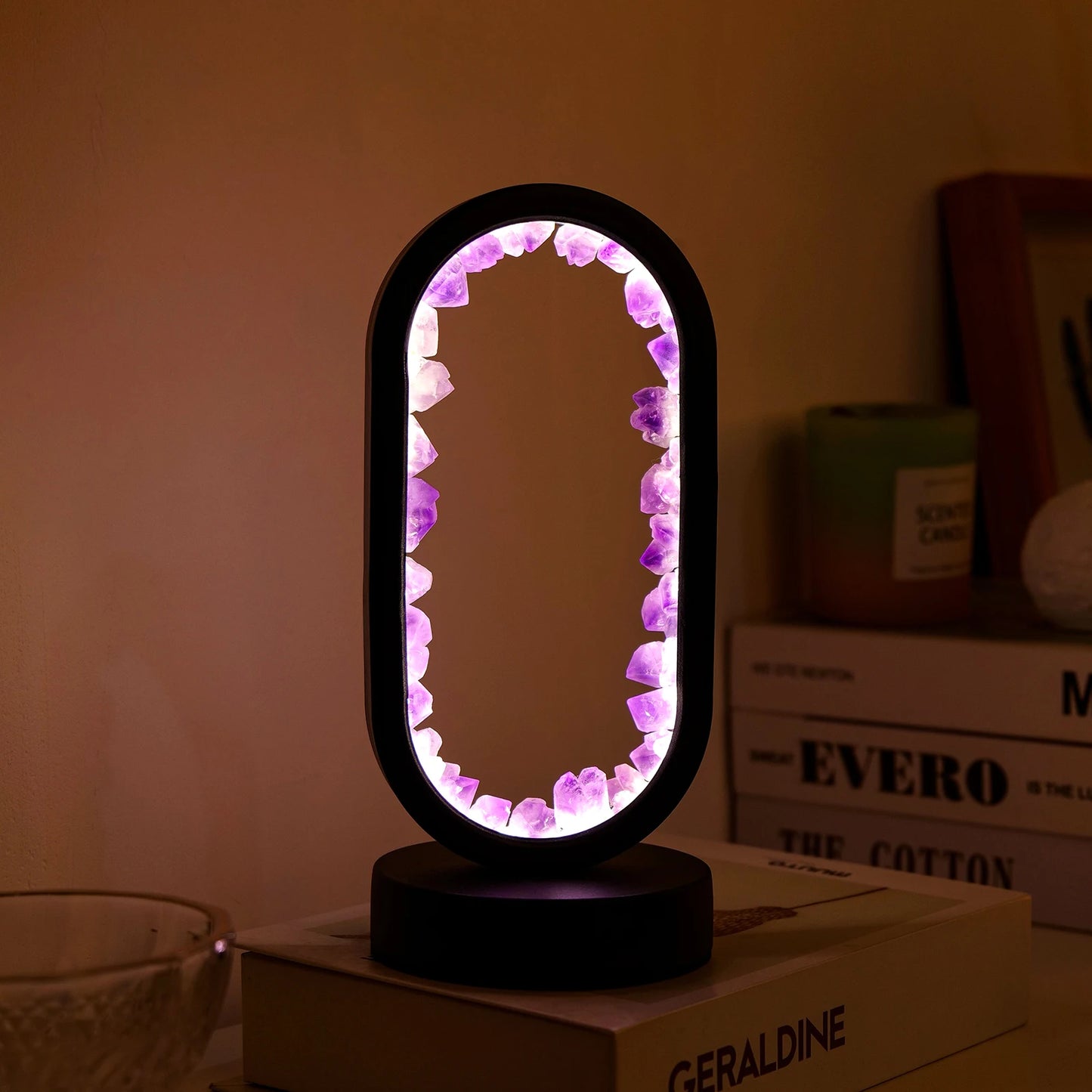 Natural Amethyst Oval Night Light