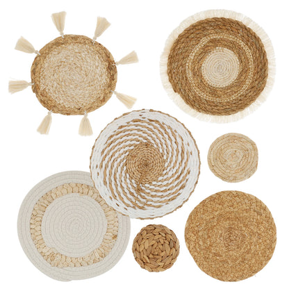 WovenHaven – Rustic Farmhouse Basket Wall Set (7pcs)