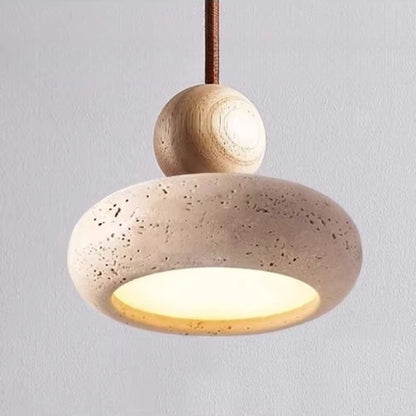 Auralith Stone Halo Pendant Light