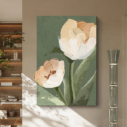 Luminus Hand Painted Flowers Wall Art