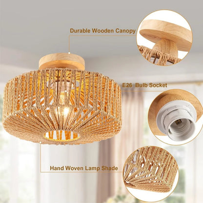 SolHalo Woven Ceiling Light