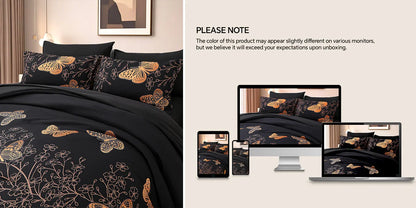 Nocturne Butterfly Bloom 7-Piece Comforter Set
