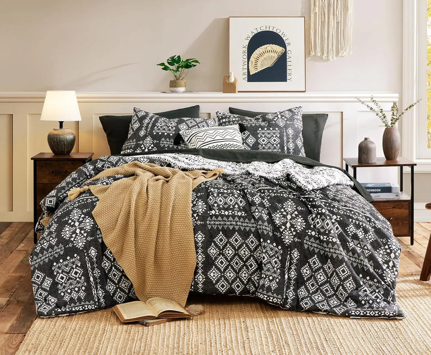 Sierra Nights Reversible Aztec Western 7-Piece King Comforter Set