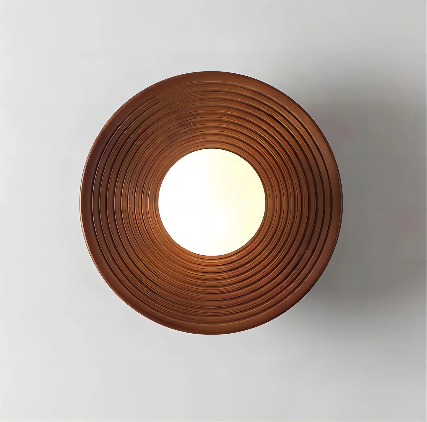 Aurora Wood Disc Ceiling Lamp