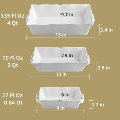 WaveForm Elegance™ Ceramic Bakeware Set