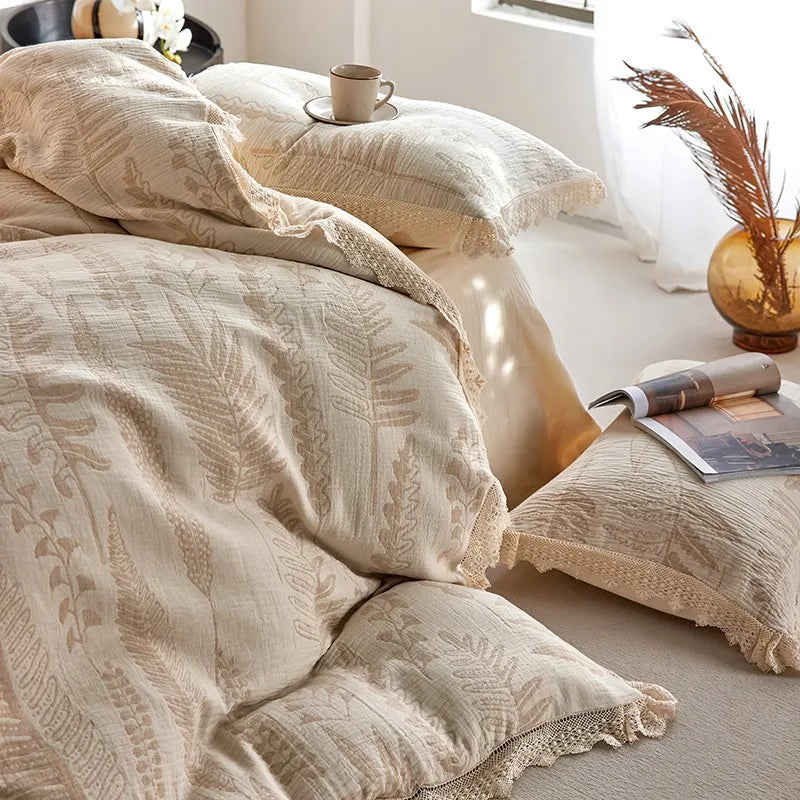 Whisper Fern Jacquard Duvet Set