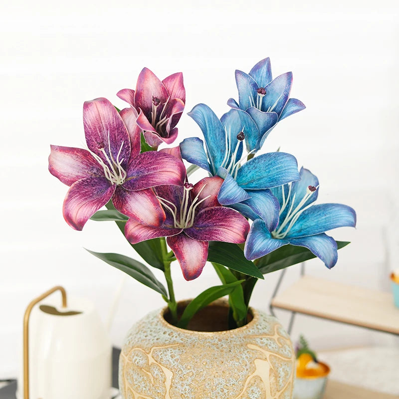 3 Headed Artificial Lily Flower