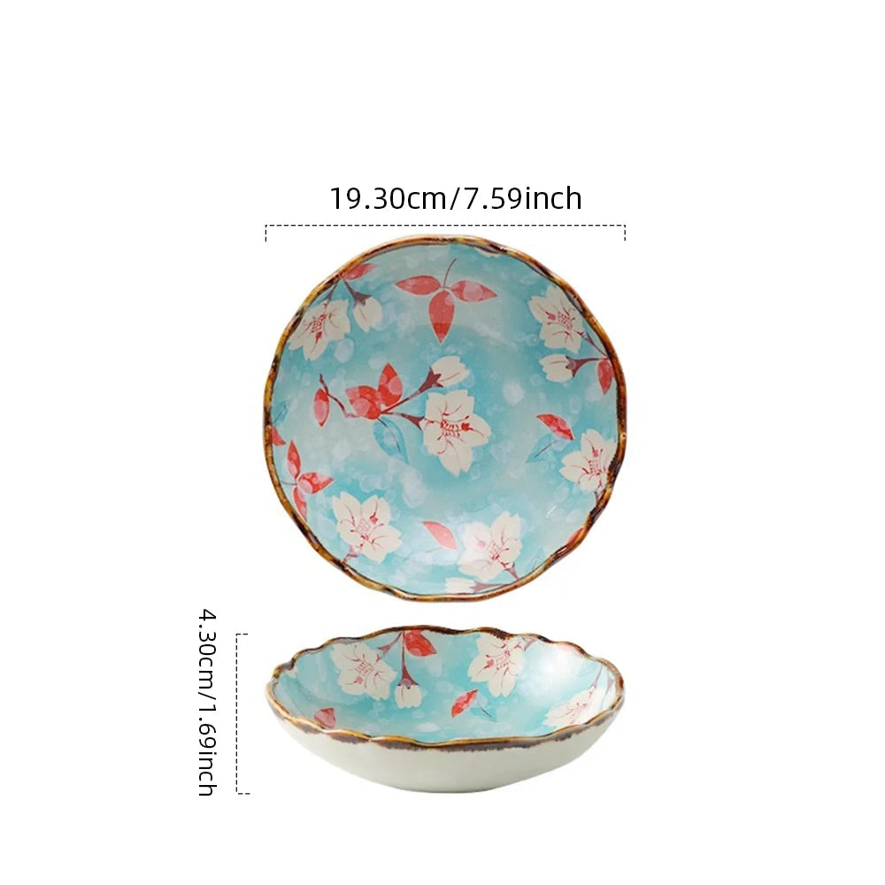 Sakura Bloom Hand-Painted Ceramic Bowl