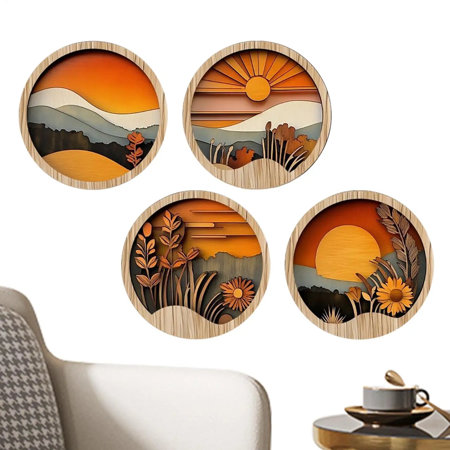 Whispers of the Sunset Wall Art Collection (4Pcs)