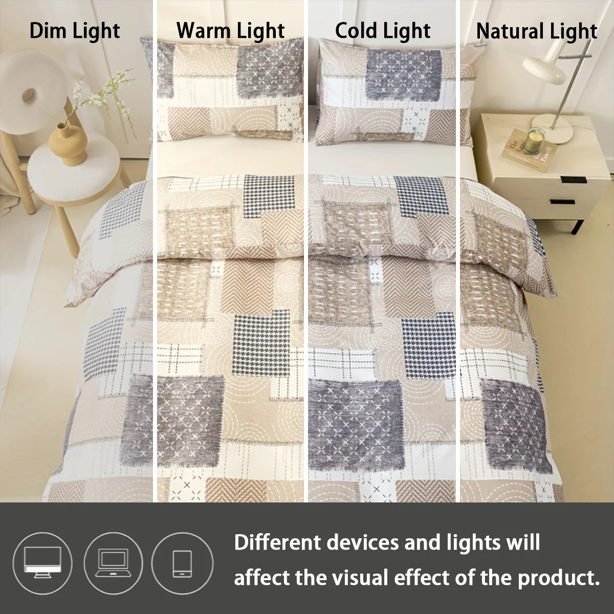 3-Piece Chic Patchwork Duvet Cover Set